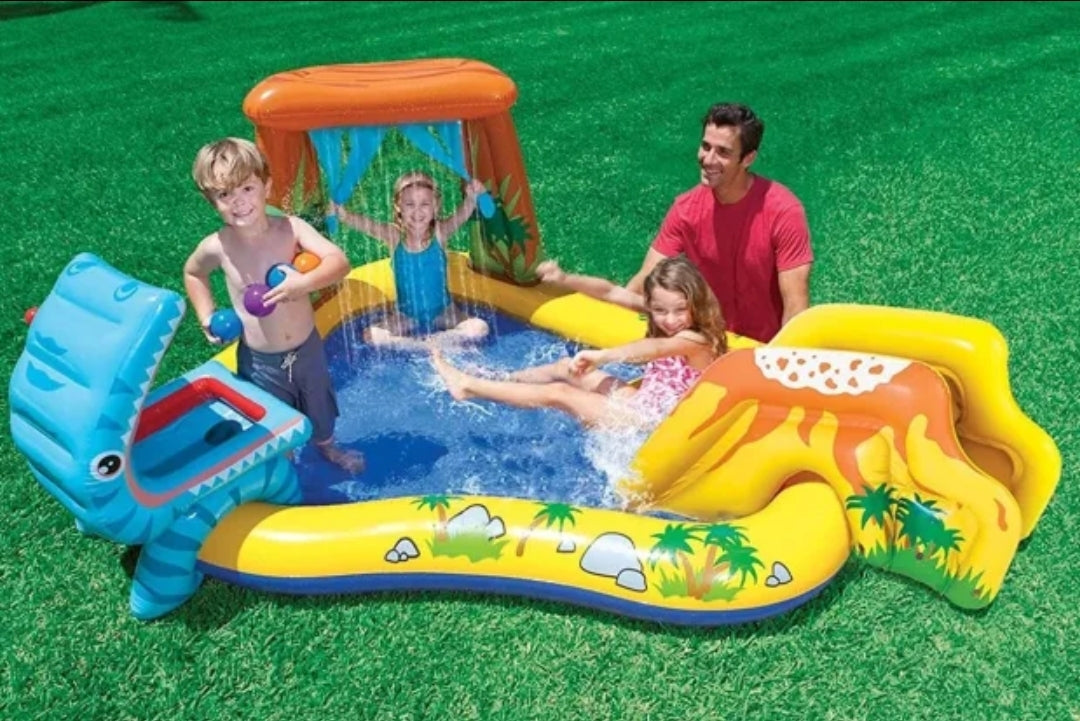 INTEX Dino Play Centar Bazen za Decu – Vodeni Park sa Toboganom