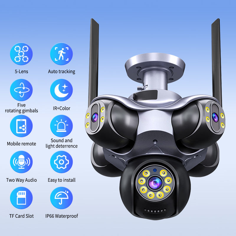 WiFi PTZ Kamera sa 5 Sočiva – 20MP Profesionalni Video Nadzor