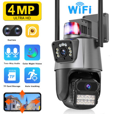 IP PTZ kamera 4K 8x Zoom, 2 sočiva + sirena + 32GB memorija