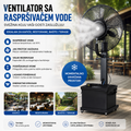 Industrijski Ventilator sa Raspršivačem Vode 41L – Profesionalno Hlađenje za Kafiće, Restorane, Bašte, Terase i Događaj