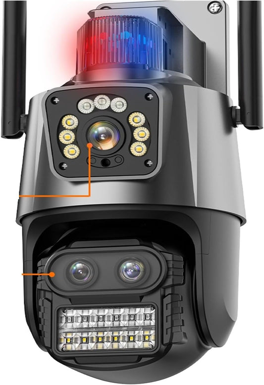 Ip kamera PTZ kamera sa 3 sociva i sirenom 4k 8x zoom