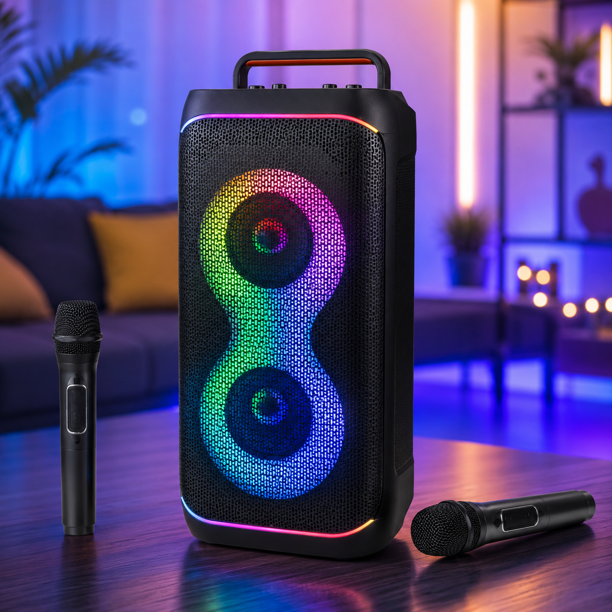 JBK-5201 Bluetooth Karaoke Zvučnik sa 2 Bežična Mikrofona