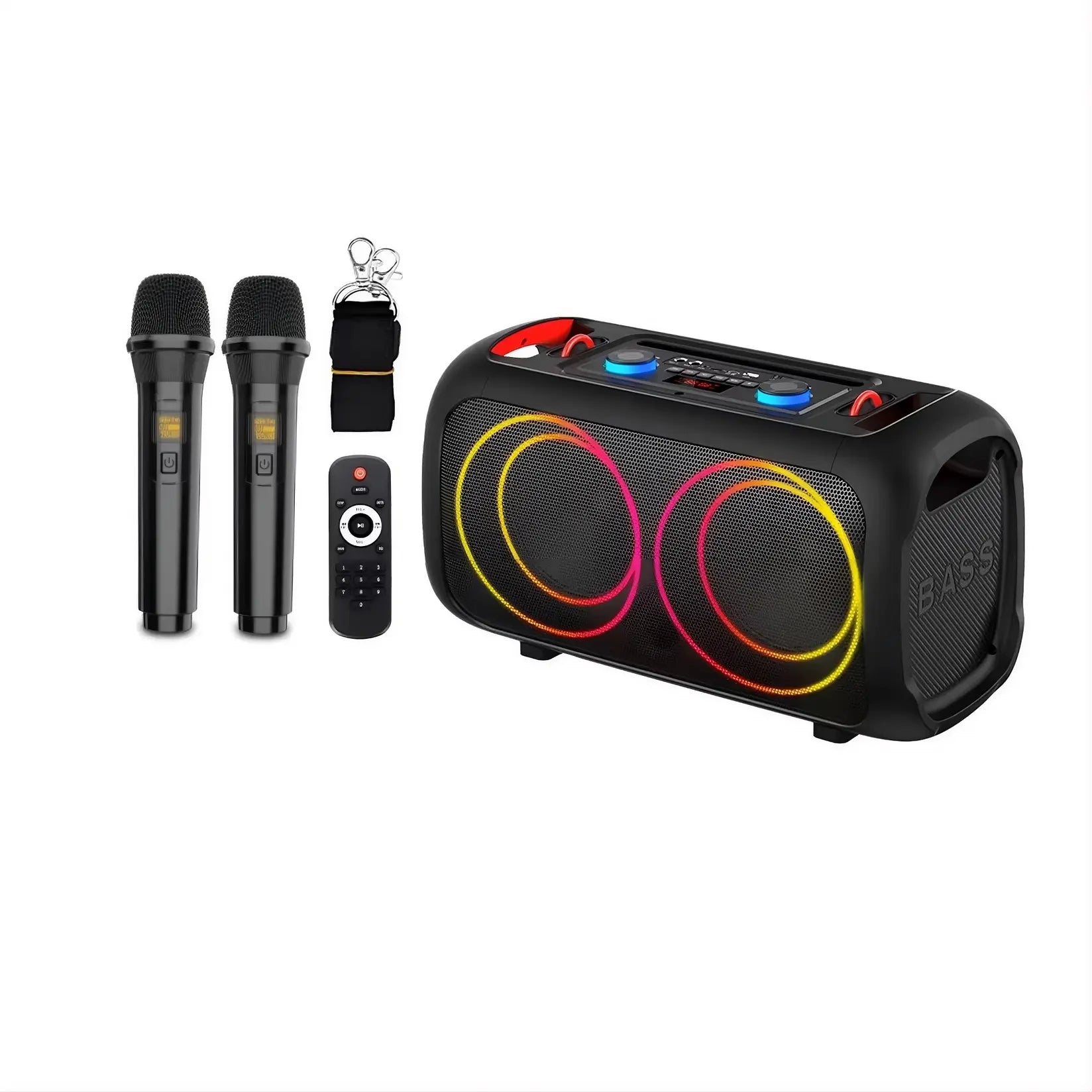 Karaoke Bluetooth Zvučnik ZQS-L17 40W – Prenosivi Bežični Zvučnik sa Mikrofonom, LED Osvetljenjem i Moćnim Basom