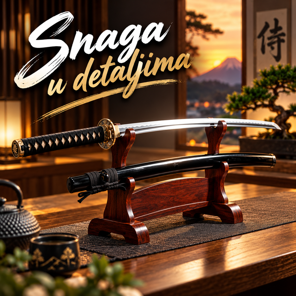 Katana Hladni Čelik 78 cm sa Futrolom – Kolekcionarska Katana