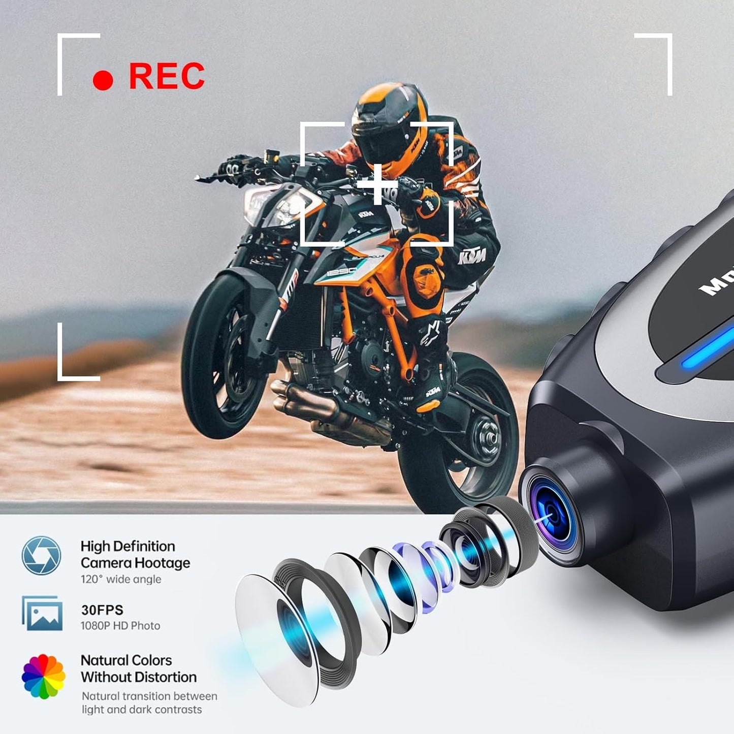 Komunikator za kacigu sa kamerom