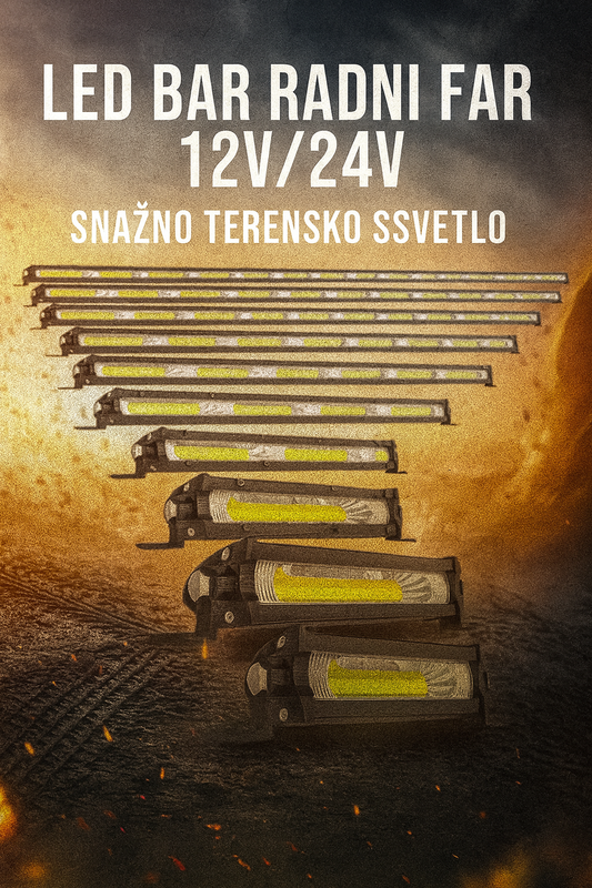 LED Bar Radni Far 50 inca 144w 12V/24V Terensko Svetlo za SUV, ATV i Kamione