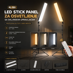 LED Stick Panel za Osvetljenje sa Daljinskim Upravljačem | Profesionalna Foto i Video Rasveta