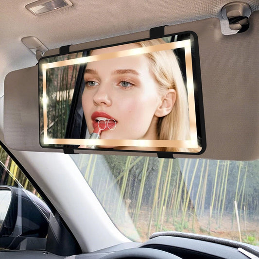 LED ogledalo za šminkanje u autu