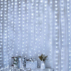 LED zavesa novogodisnja 3x3 metara Bela