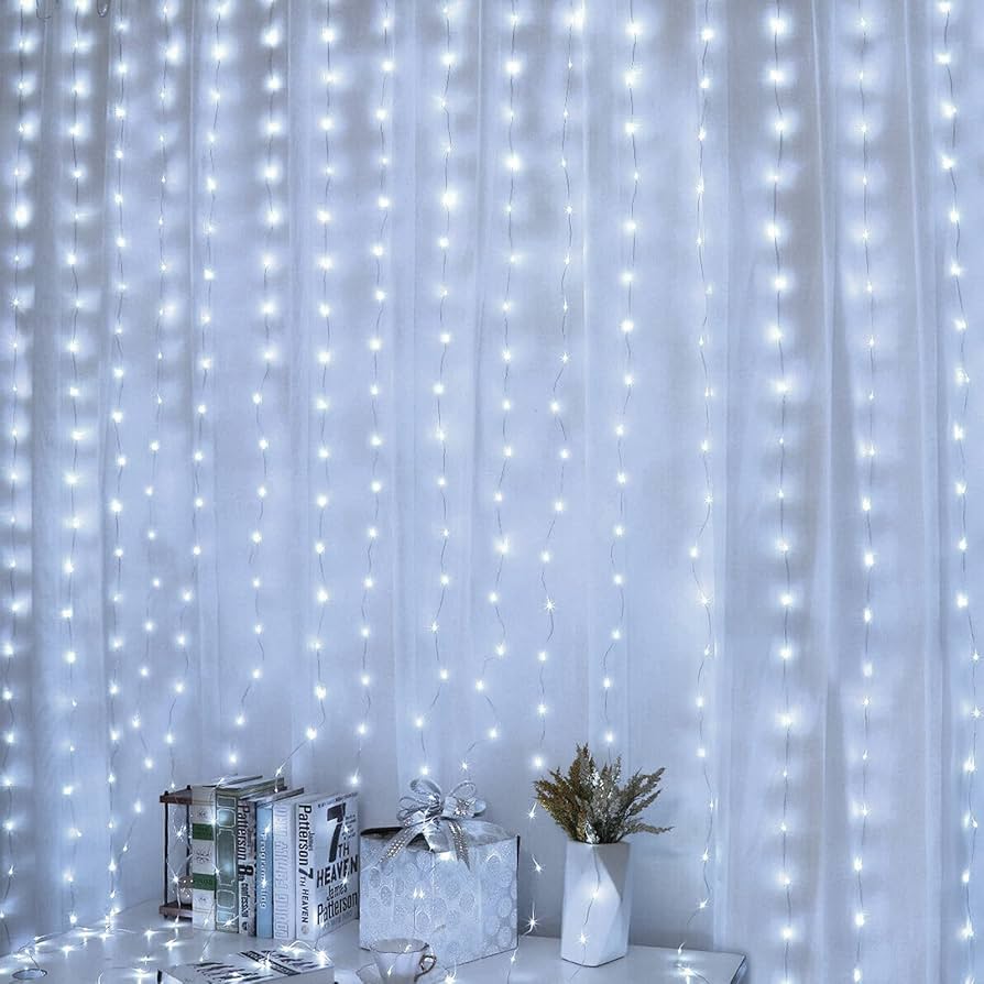 LED zavesa novogodisnja 3x3 metara Bela