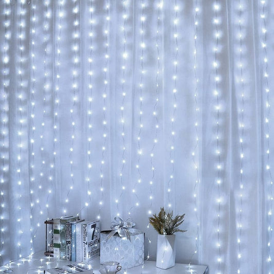 LED zavesa novogodisnja 3x3 metara Bela