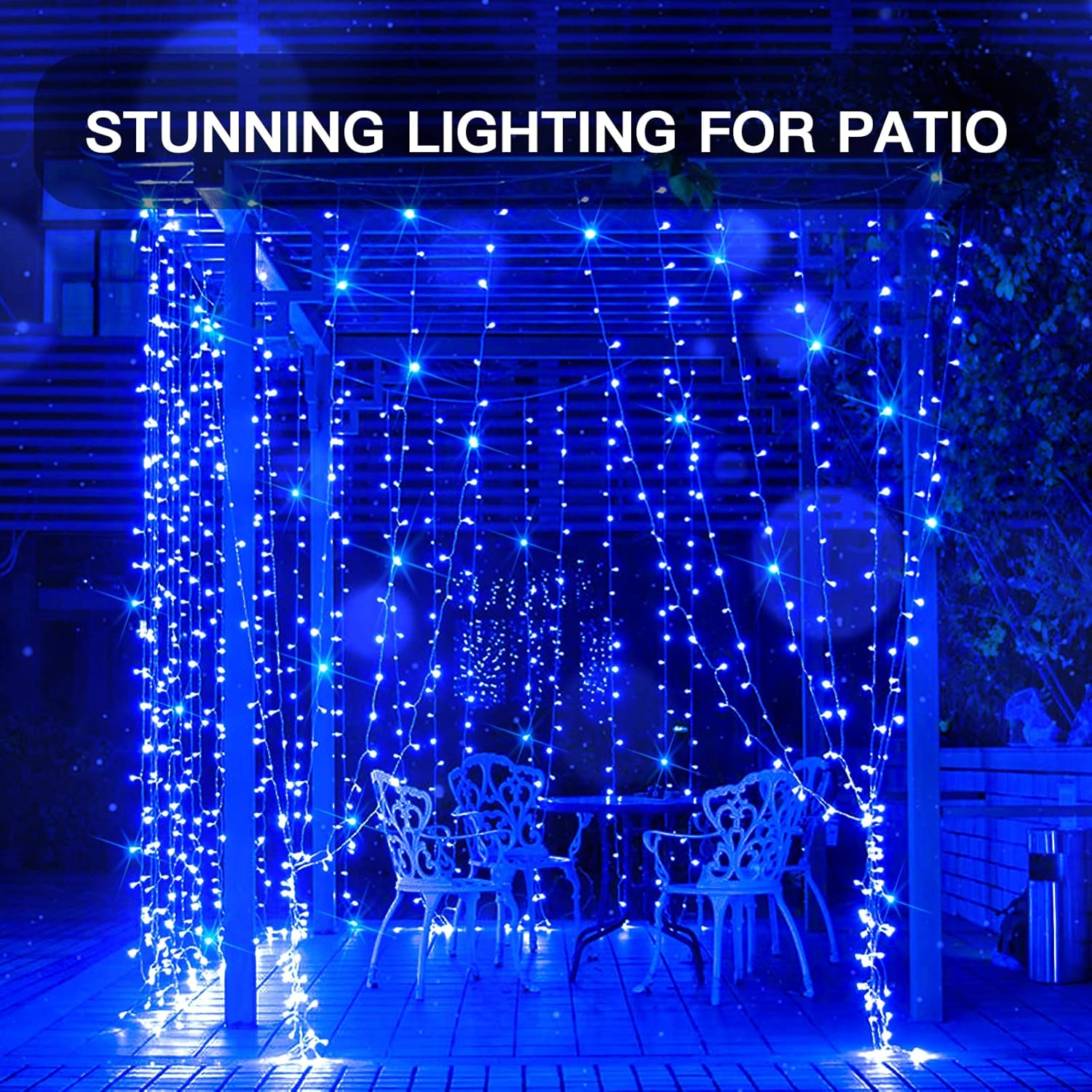 LED zavesa novogodisnja 3x3 metara Plava