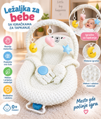 Ležaljka za Bebe Čuvar Sna – Električna Umirujuća Ležaljka sa Funkcijom Tapkanja i Igračkama