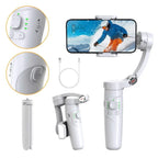 Profesionalni Gimbal za Telefon M1 – 3-Axis Stabilizator sa Bluetooth Kontrolom, 180° Rotacijom, Magnetnim LED Svetlom i Tripodom za Vlogovanje i Snimanje