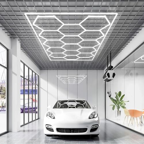 Megalight Hex LED Rasveta za Garažu – Profesionalno Osvetljenje za Auto Servis i Detailing Studio