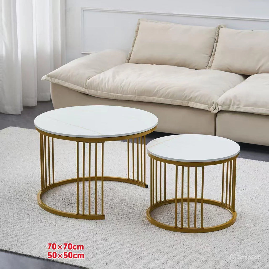 Milano Stolići za Kafu 2u1 – Mermer Look, Elegantni i Funkcionalni