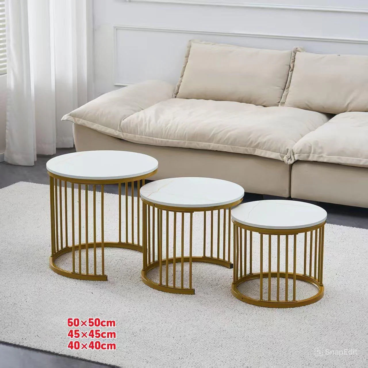 Set 3 Stolića Milano – Imitacija Mermera i Zlatni Detalji