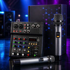 Mini Mikseta G4-M1 sa 4 Kanala – Audio Mixer za Mikrofone, Karaoke, Podcast i Live Nastupe
