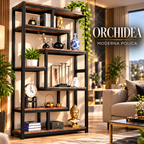 Moderna Polica ORCHIDEA – Dekorativna Regal Polica za Dnevnu Sobu, Radnu i Spavaću Sobu