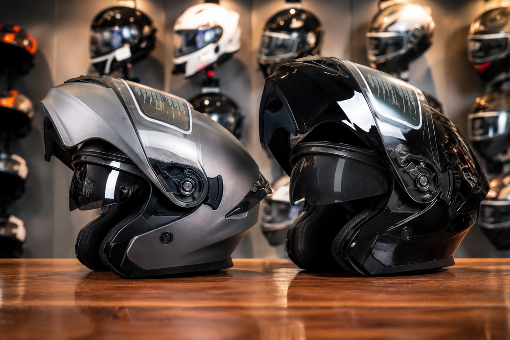 Profesionalna Flip-Up Moto Kaciga sa Duplim Vizirom – Modularna Kaciga za Motor, Skuter i Putovanja sa Ventilacijom