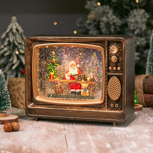 Muzički TV sa deda mrazom i simulacijom snega