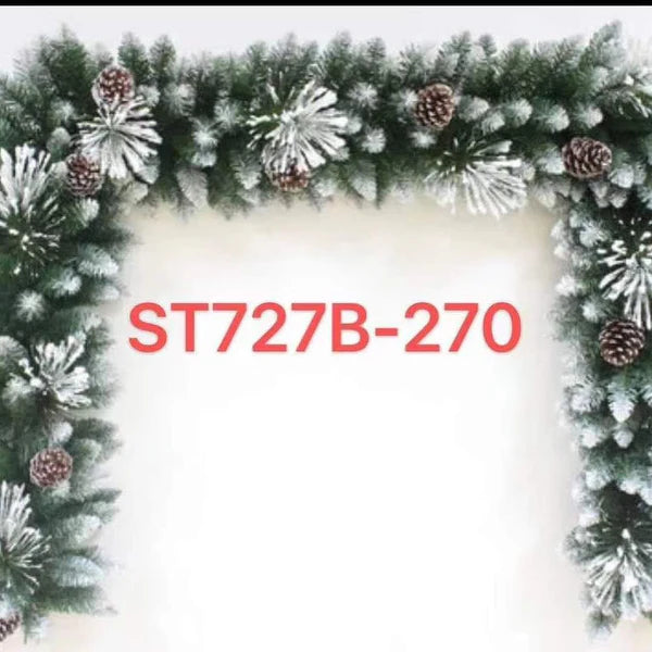 Novogodišnja snežna grilanda sa šišarkama – božićna dekoracija za dom