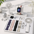 Pametni Sat D96 Plus – Smart Watch Set sa 7 Narukvica, Bežičnim Slušalicama i Mini Ventilatorom | Bluetooth Pozivi i Praćenje Zdravlja