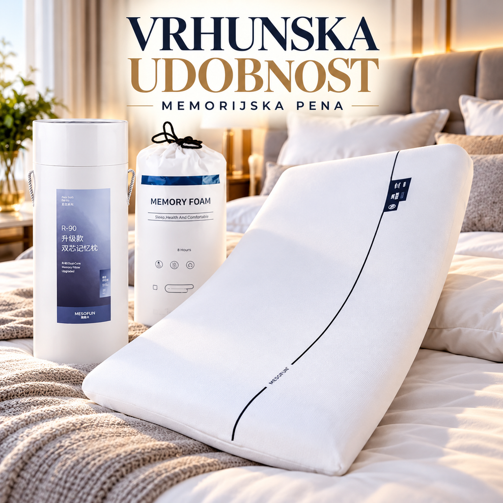 Jastuk od Memorijske Pene – Ergonomski Jastuk za Vrhunski Komfor i Udoban San