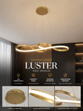 Premium LED Visilica Infinity – Moderni Zlatni Luster sa Toplim Svetlom