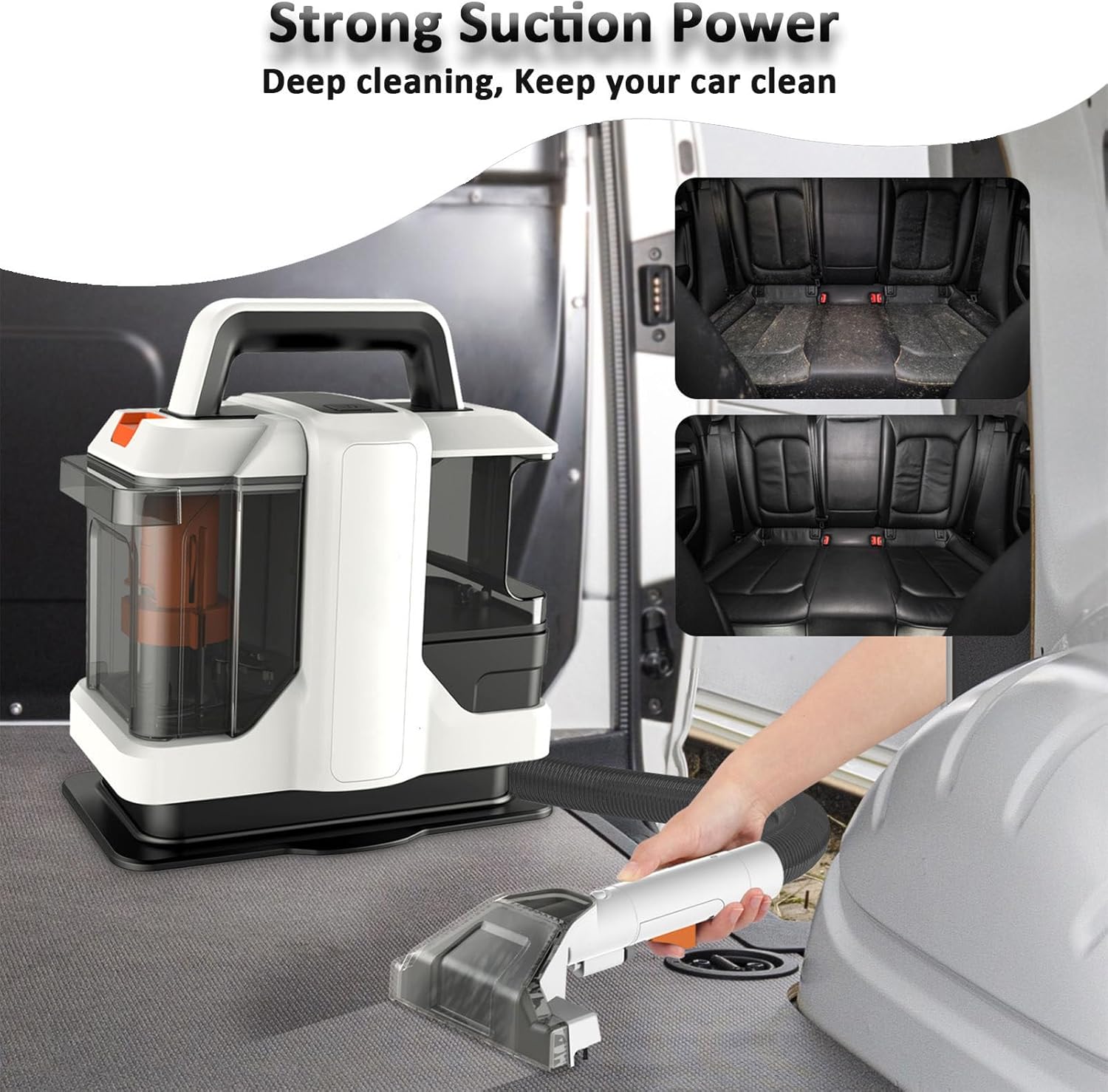 Prenosivi Usisivač za Dubinsko Pranje - Za Čist Dom i Auto Bez Muke