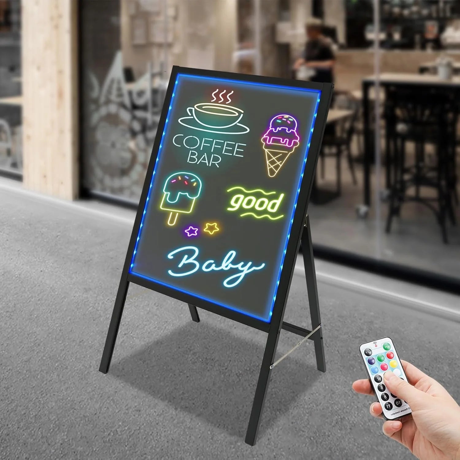 Profesionalna LED Tabla za Pisanje 60x80 cm – Reklamna Svetleća Tabla za Izlog i Reklamu