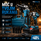 Aku Set 128V – Akumulatorska Ugaona Brusilica i Udarni Odvijač/Šrafilica sa 2 Baterije u Koferu