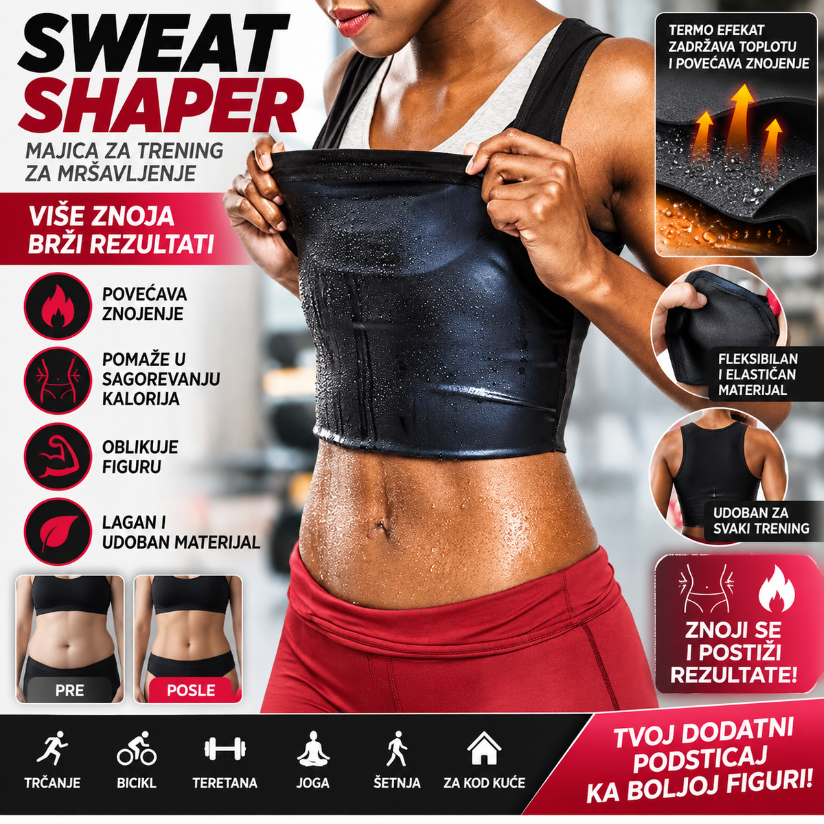 Sweat Shaper Prsluk Za Mršavljenje