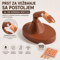 Prst za Vežbanje Noktiju sa Postoljem i 100 Komada Noktiju – Nail Art Trening Set