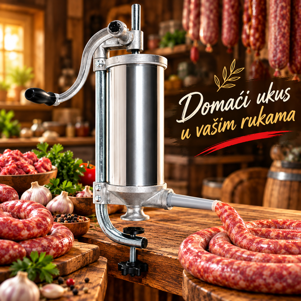 Punilica za Kobasice 4 kg – Mašina za Kobasice, Salame, Kulen i Ćevape | do 100 kg/h