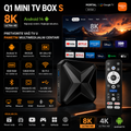 Q1 Mini TV Box S 8K Android 14 – Mini Smart TV Box sa WiFi i HDMI Priključkom