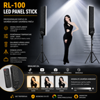 RL-100 LED Panel Stick Svetlo sa Stativom i Daljinskim Upravljačem – Profesionalna Rasveta za TikTok, YouTube, Streaming, Fotografiju i Šminkanje