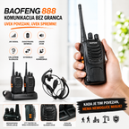 Baofeng BF-888S Radio Stanice – Set 2 Toki Vokija sa Slušalicama, Punjačima i Baterijama | Dvosmerna Komunikacija