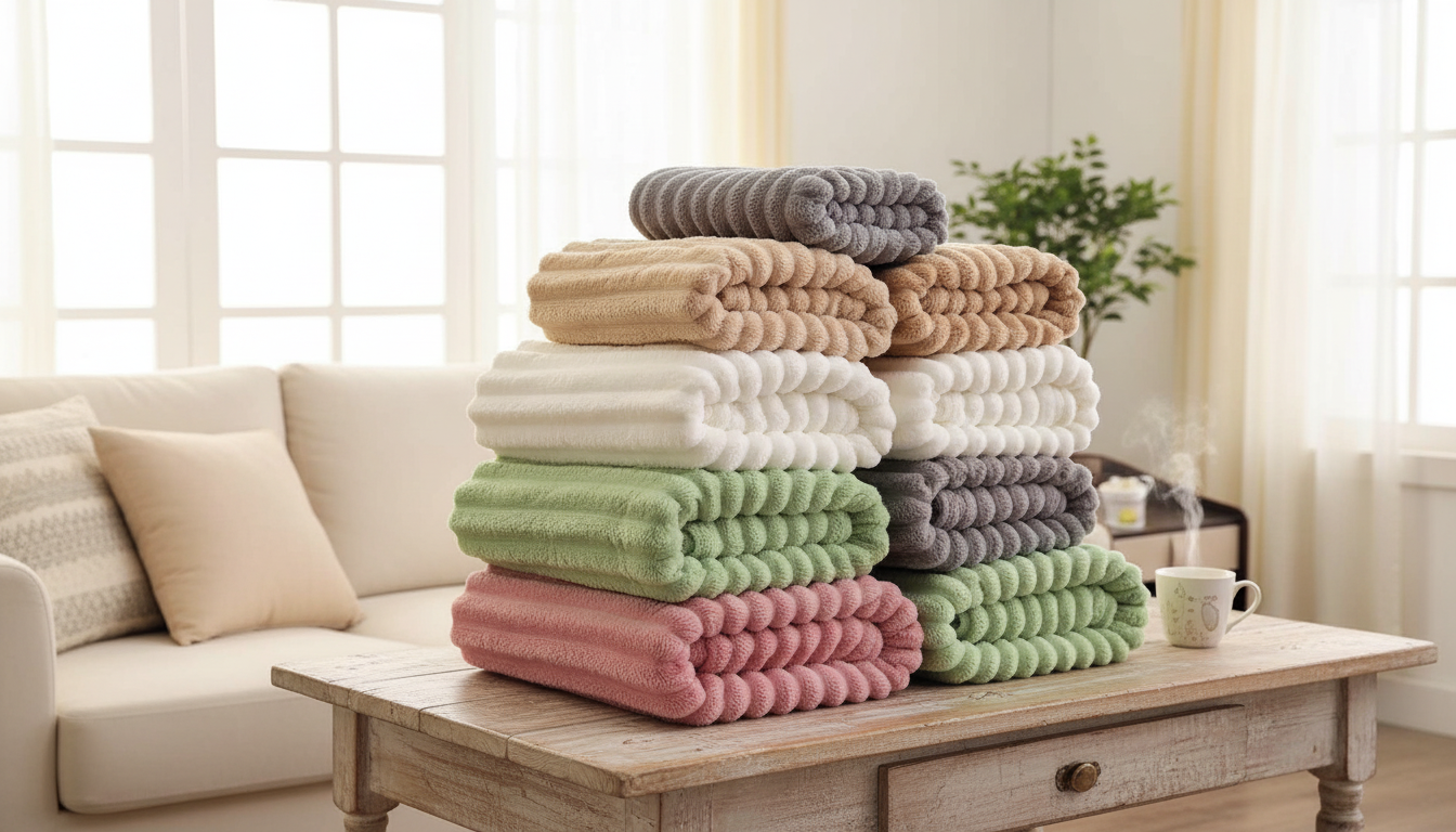 Rebrasto Mekano Ćebe 150x200 cm – Toplo Fluffy Ćebe za Krevet i Kauč