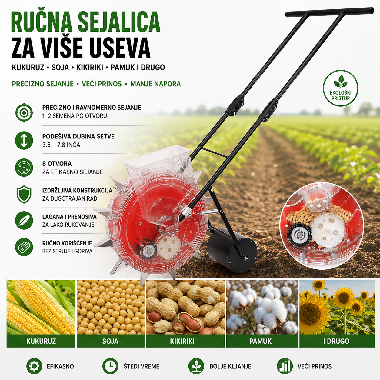 Ručna Sejalica za Kukuruz