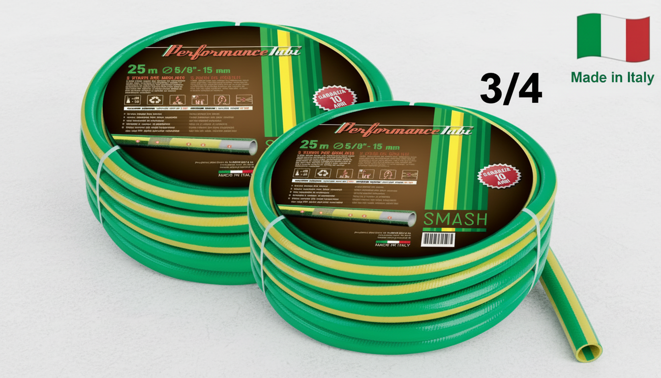Petoslojno Armirano Crevo za Vodu 25m i 50m | Profesionalno, Jak Pritisak, Italijanski Kvalitet