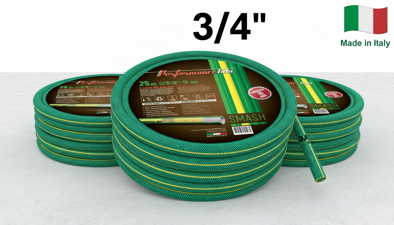 Petoslojno Armirano Crevo za Vodu 25m i 50m | Profesionalno, Jak Pritisak, Italijanski Kvalitet