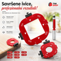 Set Šablona za Obaranje Ivica za Drvo sa Glodalom – Aluminijumski Šabloni za Precizno Zaobljavanje Uglova