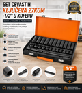 Set Cevastih Ključeva 27 Komada 1/2" – Profesionalni Set Nasadnih Ključeva za Auto i Radionicu