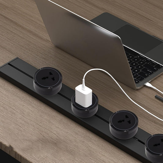 Sinska utičnica 8000W – aluminijumska sina sa 4 modularne utičnice i LED osvetljenjem