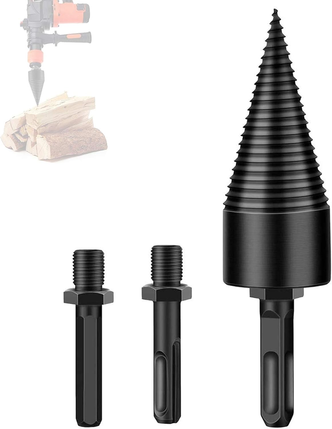 Svrdlo za cepanje drva sa adapterima