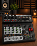 Profesionalna 6-Kanalna Audio Mikseta TYT-007 – Bluetooth, USB, DSP Efekti, 48V Phantom, 3-Band EQ za Studio, DJ i Karaoke