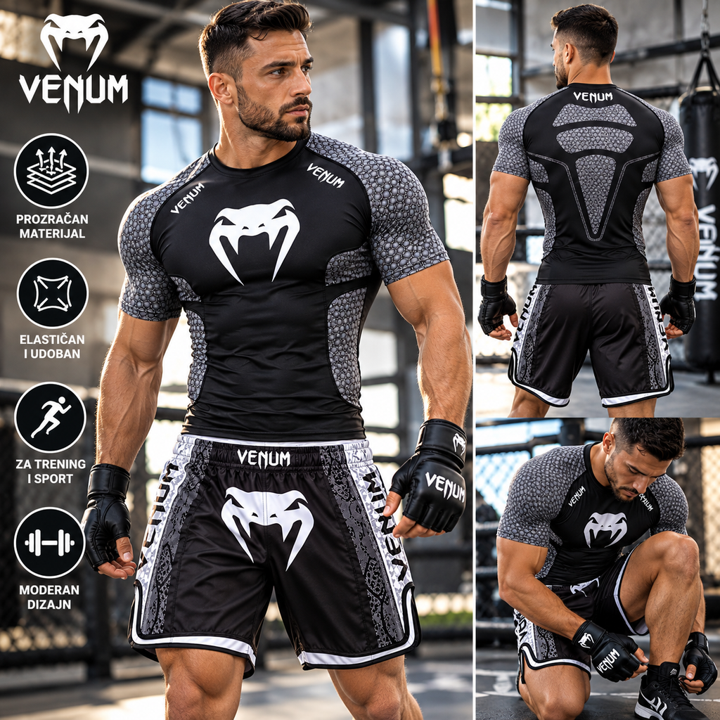 Venum MMA Komplet – Sportska Majica i Šorc za Trening
