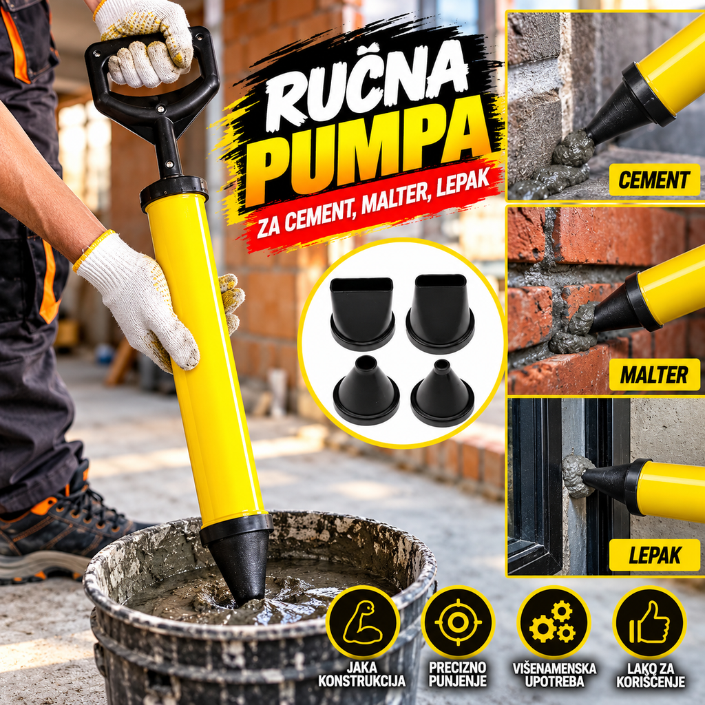 Ručna Pumpa za Cement, Malter i Lepak – Pumpa za Građevinske Radove