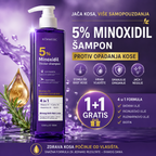 Šampon protiv opadanja kose sa 5% Minoksidila – Šampon za Negu i Jačanje Kose | 1+1 GRATIS
